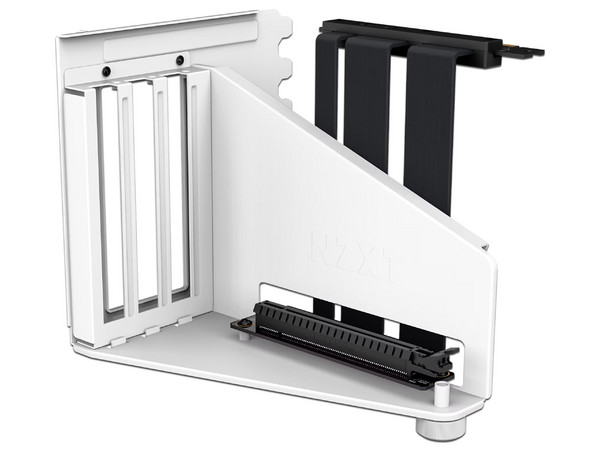 Kit de Montaje Vertical para la Gráfica NZXT H7 Serie, Soporte de Gráfica y Cable Riser PCIe 4.0, Blanco Mate.