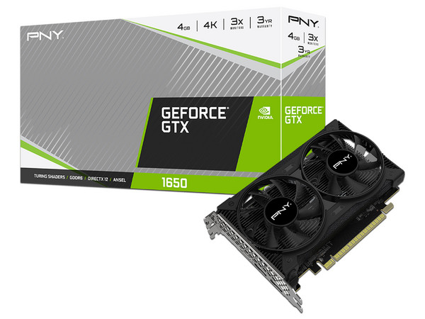 Tarjeta de Video NVIDIA GeForce GTX 1650 PNY Dual Fan, 4GB GDDR6, 1xHDMI, 2xDisplayPort, PCI Express x16 3.0