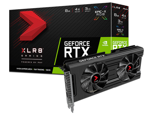 Tarjeta de Video NVIDIA GeForce RTX 3050 PNY Gaming REVEL EPIC-X RGB Dual Fan Edition, 8GB GDDR6, 1xHDMI, 3xDisplayPort, PCI Express x16 4.0