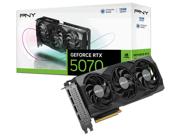 Tarjeta de Video NVIDIA GeForce RTX 5070 PNY Triple Fan, 12GB GDDR7, 1xHDMI, 3xDisplayPort, PCI Express 5.0