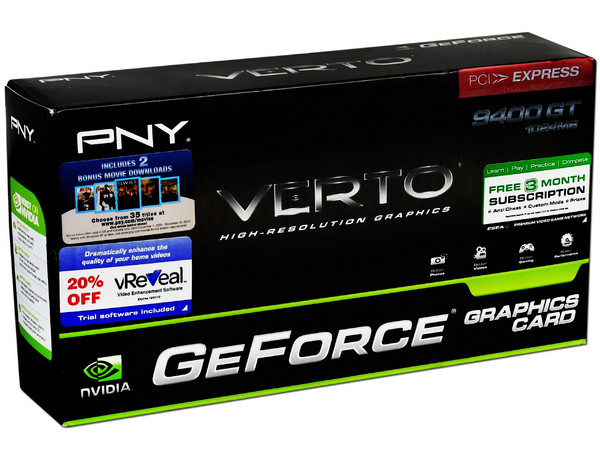Tarjeta de Video PNY NVIDIA GeForce 9400GT, 1GB DDR2. Puerto PCI Express 2.0