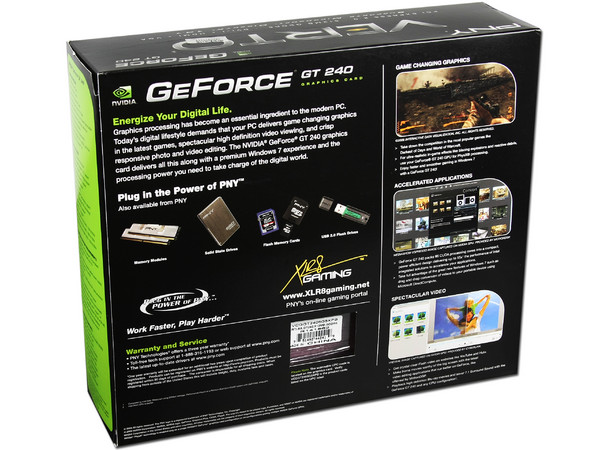 Tarjeta de Video PNY NVIDIA GeForce GT 240, 512MB DDR5, HDMI. Puerto PCI Express x16