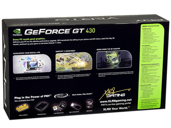 Tarjeta de Video PNY NVIDIA GeForce GT 430, 1GB DDR3, HDMI, DVI, Puerto PCI Express 2.0