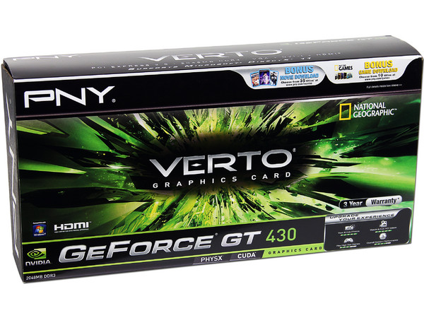 Tarjeta de Video PNY NVIDIA GeForce GT 430, 2GB DDR3, HDMI, DVI, Puerto PCI Express 2.0