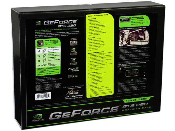 Tarjeta de Video PNY NVIDIA GeForce GTS 250, 1GB DDR3. Puerto PCI Express 2.0