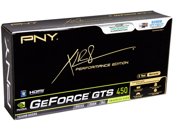 Tarjeta de Video PNY NVIDIA GeForce GTS 450, 1GB GDDR5, MiniHDMI, DVI, Puerto PCI Express 2.0