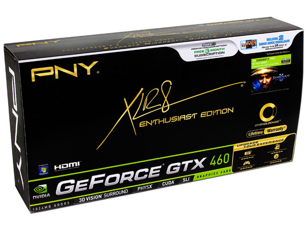 Tarjeta de Video PNY NVIDIA  GeForce GTX 460, 1GB DDR5, DVI, MiniHDMI,  Puerto PCI Express 2.0