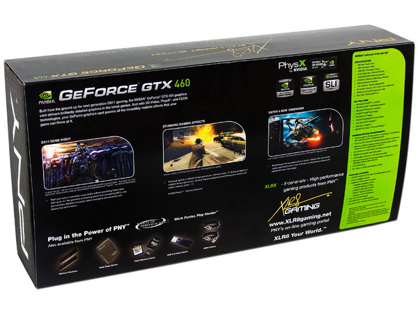Tarjeta de Video PNY NVIDIA  GeForce GTX 460, 1GB DDR5, DVI, MiniHDMI,  Puerto PCI Express 2.0