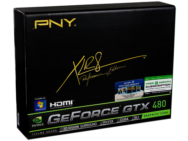 Tarjeta de Video PNY NVIDIA  GeForce GTX 480, 1536MB DDR5. Puerto PCI Express 2.0