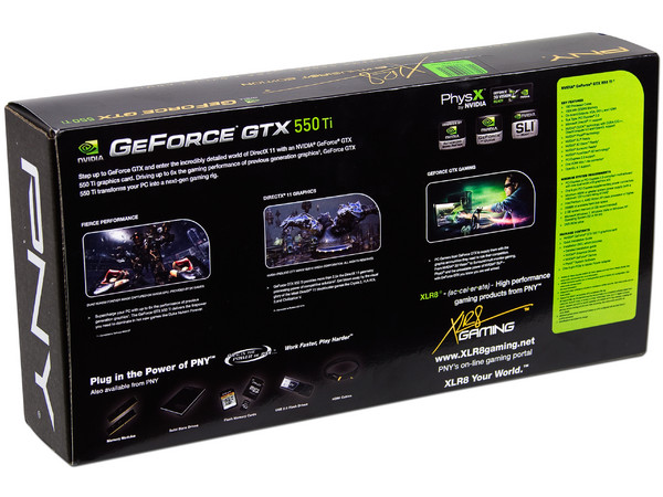 Tarjeta de Video PNY XLR8 NVIDIA GeForce GTX 550 Ti, 1GB GDDR5, HDMI, DVI, VGA, Puerto PCI Express 2.0 