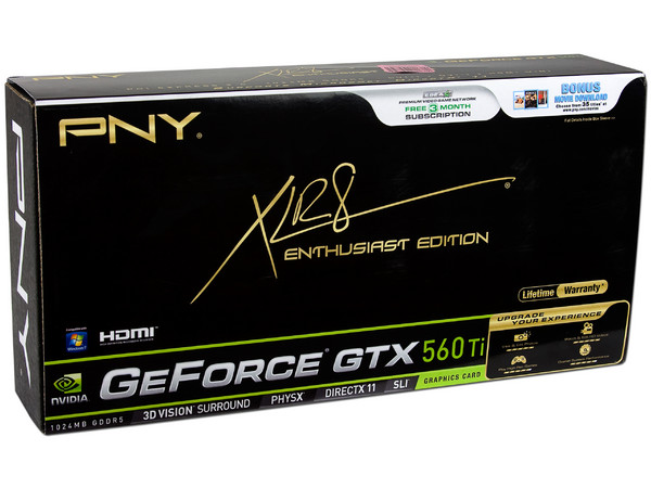 Tarjeta de Video PNY NVIDIA  GeForce GTX 560 Ti, 1GB DDR5, MiniHDMI, Dual DVI, Puerto PCI Express 2.0 