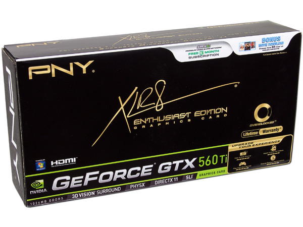 Tarjeta de Video PNY NVIDIA  GeForce GTX 560 Ti OverClocked, 1GB DDR5, MiniHDMI, Dual DVI, Puerto PCI Express 2.0 
