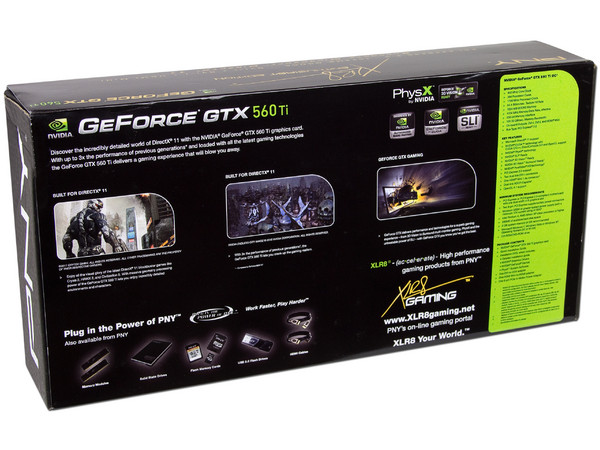 Tarjeta de Video PNY NVIDIA  GeForce GTX 560 Ti OverClocked, 1GB DDR5, MiniHDMI, Dual DVI, Puerto PCI Express 2.0 