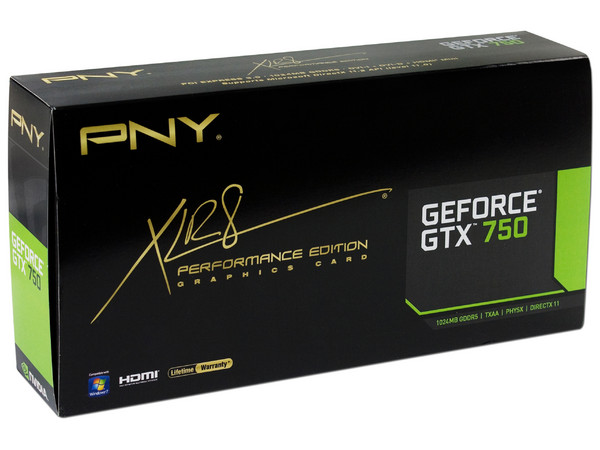 Tarjeta de Video PNY NVIDIA GeForce GTX 750, 1 GB GDDR5, Mini HDMI, Dual DVI, Puerto PCI Express x16 3.0.