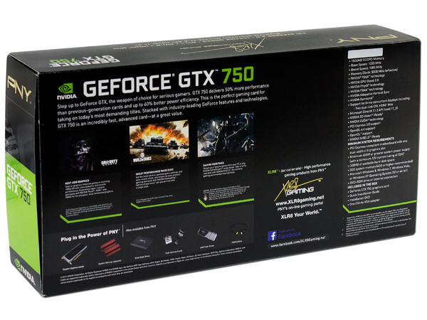 Tarjeta de Video PNY NVIDIA GeForce GTX 750, 1 GB GDDR5, Mini HDMI, Dual DVI, Puerto PCI Express x16 3.0.