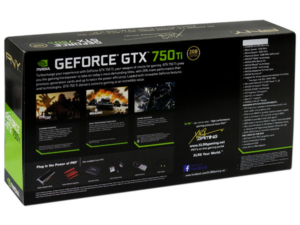 Tarjeta de Video NVIDIA PNY GeForce GTX 750 Ti, 2GB GDDR5, 2xDVI, 1xMini DisplayPort, PCI Express x16 3.0