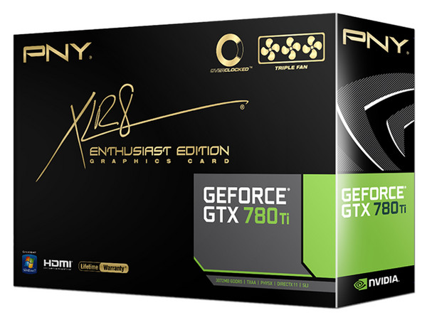 Tarjeta de Video PNY XLR8 NVIDIA GeForce GTX 780 Ti OC, 3GB DDR5, DisplayPort, HDMI, DVI, Puerto PCI Express x16 3.0.