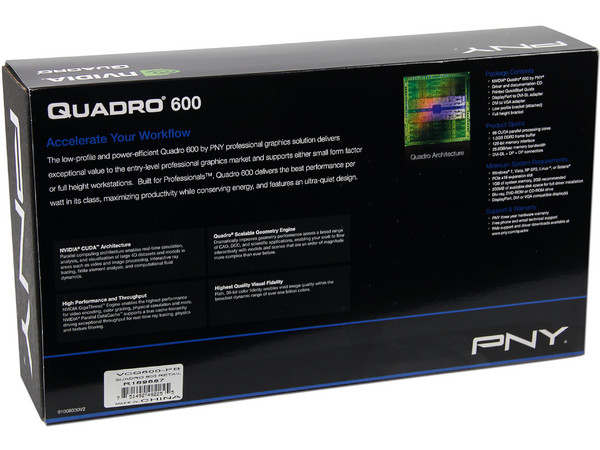 Tarjeta de Video Profesional NVIDIA Quadro 600 (low-profile), 1GB DDR3, DisplayPort, DVI, Puerto PCI Express 2.0