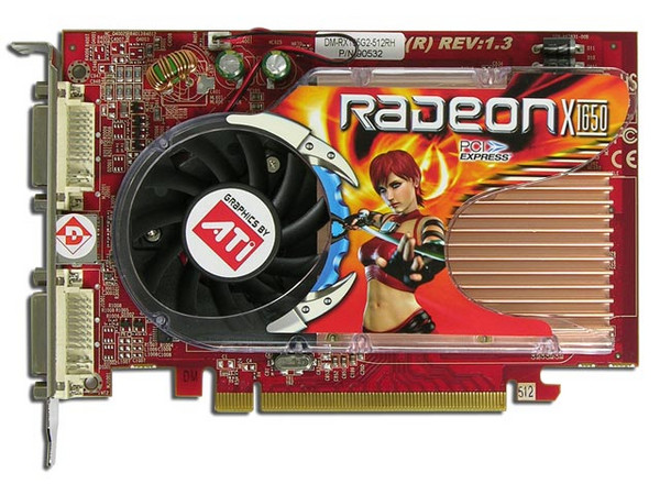 T. de Video PowerColor Radeon X1650 con 256MB DDR2, DVI y Salida a TV. Puerto PCI Express x 16