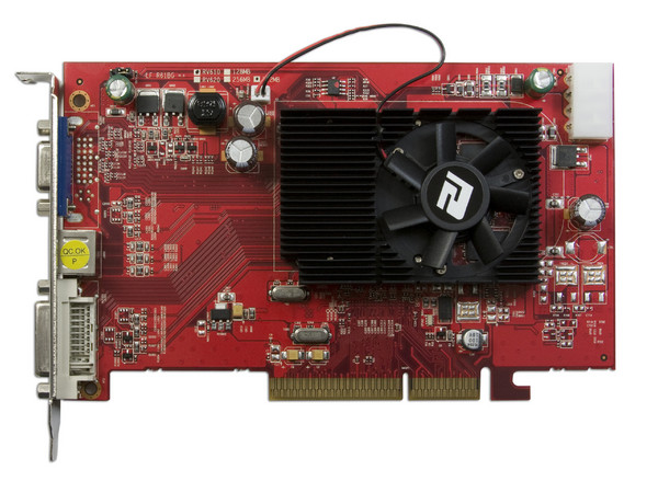  Tarjeta de Video PowerColor ATI Radeon HD 2400 PRO, 512MB DDR2, Salida a TV, 100% compatible con DirectX 10. Puerto AGP 8X