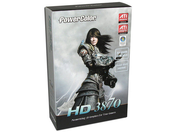 T. de Video PowerColor ATI Radeon HD 3870 con 512MB DDR4, Salida HDTV, compatible con DirectX 10.1, PCI Express 16x