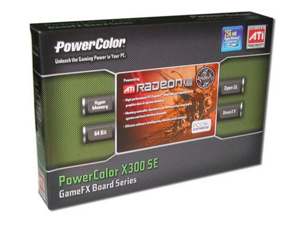 T. de Video PowerColor Radeon X300 SE con 128MB, DVI y Salida a TV. Puerto PCI Express x 16