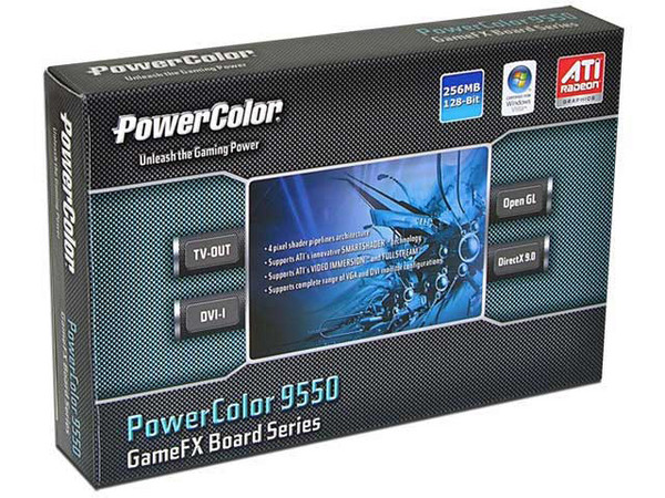 Tarjeta de Video PowerColor Radeon 9550 con 256MB, Salida a TV y AGP 8X.