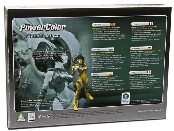 Tarjeta de Video PowerColor Radeon X1550 con 256MB DDR2, DVI y Salida a TV. Puerto AGP