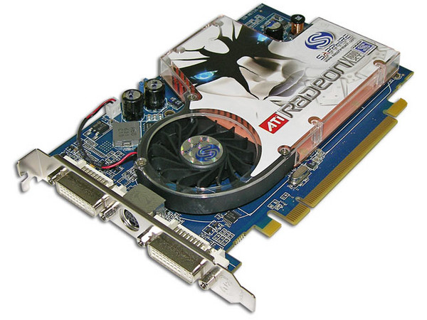 Tarjeta de Video Sapphire ATI Radeon X1600XT 256MB. Puerto PCI Express 16x. Dual DVI, Salida a TV. Soporta HDTV.