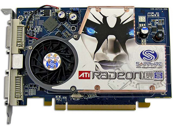 Tarjeta de Video Sapphire ATI Radeon X1600XT 256MB. Puerto PCI Express 16x. Dual DVI, Salida a TV. Soporta HDTV.