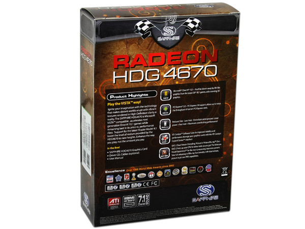 Tarjeta de Video SAPPHIRE HDG 4670, 1GB DDR2, HDMI, DirectX 10.1, Puerto PCI Express 2.0   