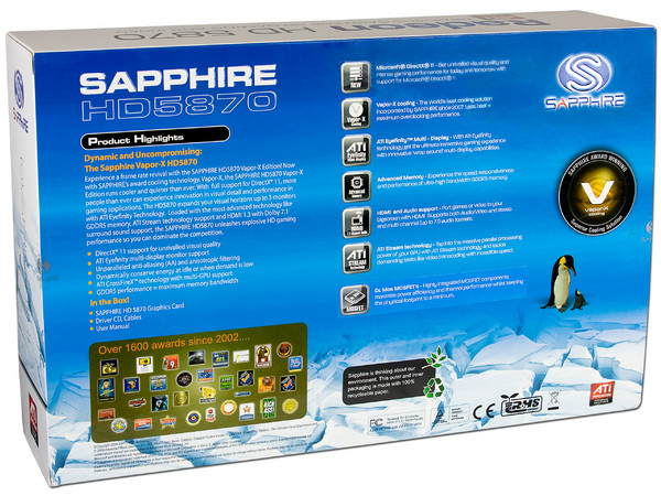 Tarjeta de Video SAPPHIRE Vapor-X ATI Radeon HD 5870 OverClock Edition, 1GB DDR5, HDMI y DisplayPort, DirectX 11, Puerto PCI Express 2.0
