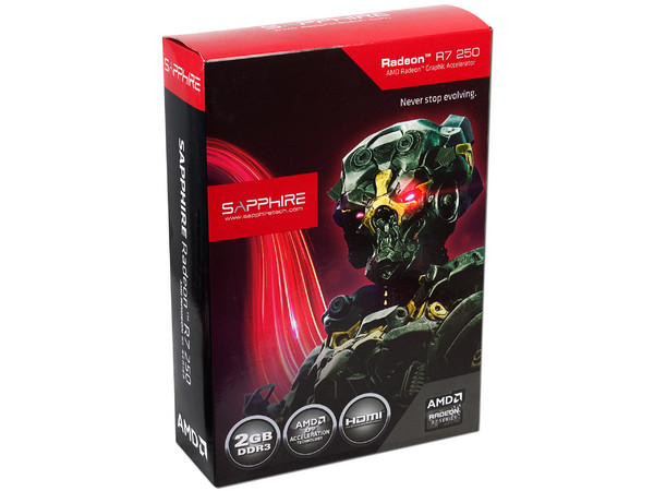 Tarjeta de Video AMD Sapphire Radeon R7 250, 2GB GDDR3, 1xHDMI, 1xDVI, 1xVGA, PCI Express x16 3.0