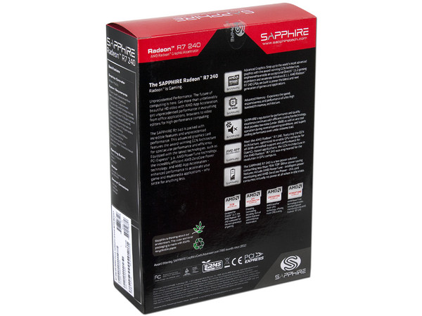 Tarjeta de Video SAPPHIRE Radeon R7 240, 2 GB GDDR3, HDMI y DVI, DirectX 11, Puerto PCI Express x16 3.0.