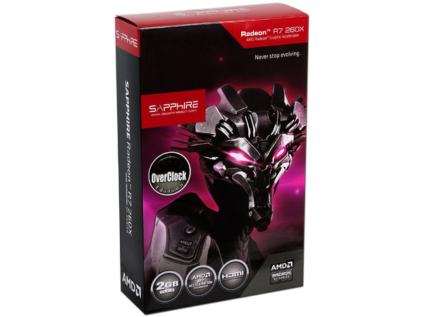 Tarjeta de Video Sapphire AMD RADEON R7 260X OC Edition, 2 GB GDDR5, DisplayPort, HDMI, DVI, Puerto PCI Express x16 3.0.