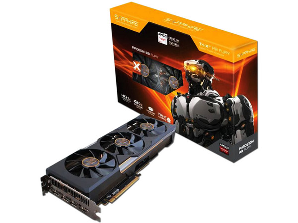 Tarjeta de Video Sapphire AMD RADEON R9 FURY, 4GB (HBM),  Display Port, HDMI, Puerto PCI EXPRESS 3.0.