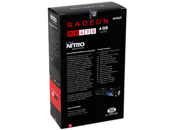 Tarjeta de Video AMD Sapphire Radeon RX 470 NITRO, 4GB GDDR5, 2xHDMI, 1xDVI, 2xDisplayPort, PCI Express x16 3.0