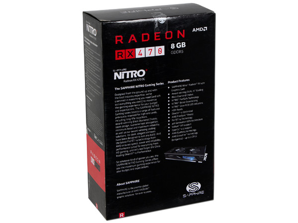 Tarjeta de Video AMD Sapphire Radeon RX 470 NITRO+, 8GB GDDR5, 2xHDMI, 1xDVI, 2xDisplayPort, PCI Express x16 3.0