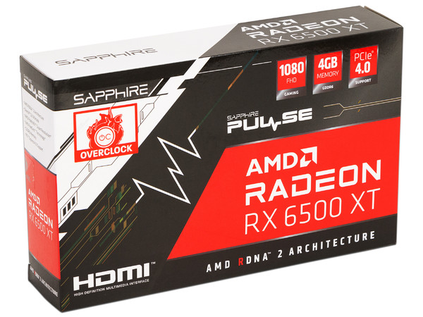 Tarjeta de Video AMD Radeon RX 6500 XT SAPPHIRE PULSE, 4GB GDDR6, 1xHDMI, 1xDisplayPort, PCI Express 4.0