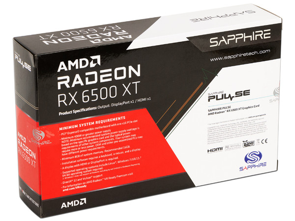 Tarjeta de Video AMD Radeon RX 6500 XT SAPPHIRE PULSE, 4GB GDDR6, 1xHDMI, 1xDisplayPort, PCI Express 4.0