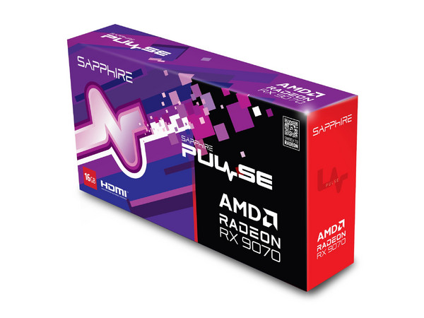 Tarjeta de Video AMD Radeon RX 9070 Sapphire Pulse, 16GB GDDR6, 2xHDMI, 2xDisplayPort, PCI Express 5.0.