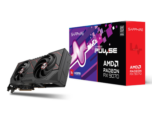 Tarjeta de Video AMD Radeon RX 9070 Sapphire Pulse, 16GB GDDR6, 2xHDMI, 2xDisplayPort, PCI Express 5.0.