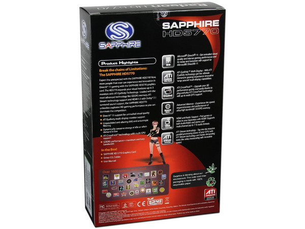 Tarjeta de Video SAPPHIRE HD 5770, 1GB DDR5, HDMI y DisplayPort, DirectX 11, Puerto PCI Express 2.0