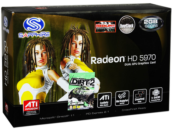 Tarjeta de Video SAPPHIRE ATI Radeon HD 5970 OC Edition con 2GB DDR5, DirectX 11, Puerto PCI Express 2.0