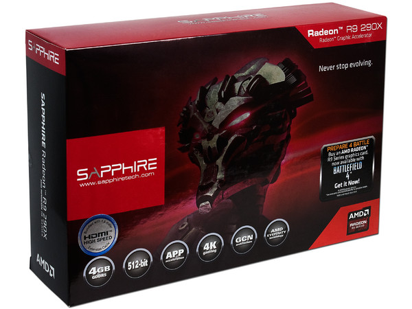 Tarjeta de Video Sapphire AMD RADEON R9 290X, 4 GB GDDR5, DisplayPort, HDMI, DVI, Puerto PCI Express x16 3.0.