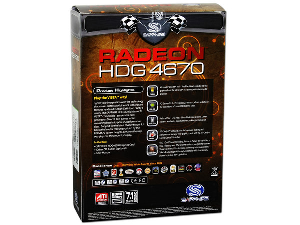 Tarjeta de Video SAPPHIRE HDG 4670, 1GB DDR2, HDMI, DirectX 10.1, Puerto PCI Express 2.0