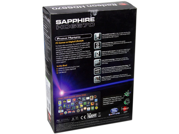 Tarjeta de Video SAPPHIRE Radeon HD 6670, 1GB DDR3, HDMI y DVI, DirectX 11, Puerto PCI Express 2.0