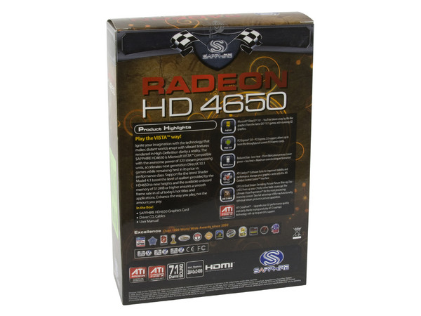 Tarjeta de Video SAPPHIRE ATI HD 4650, 1GB DDR2, Salida a TV, DirectX 10.1, Puerto PCI Express 2.0