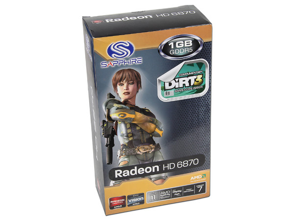 Tarjeta de Video SAPPHIRE Radeon HD 6870, 1GB GDDR5, DisplayPort, HDMI y DVI, DirectX 11, Puerto PCI Express 2.1