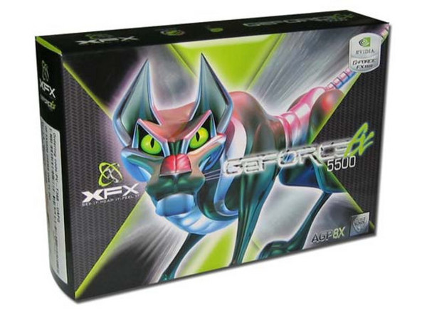 T. de Video XFX nVidia FX 5500 con 256MB DDR, AGP 8X y Salida a TV